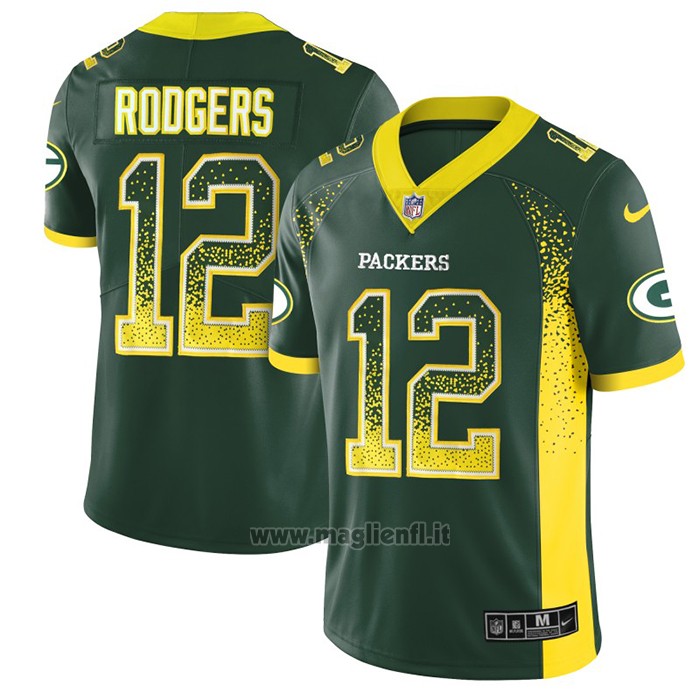 Maglia NFL Limited Green Bay Packers Rodgers Rush Drift Fashion Verde